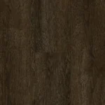 Dark brown wood-look vinyl flooring with a natural grain texture.