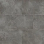 Grey marble effect stone tile flooring.