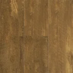 Medium brown wood-look vinyl flooring with a rustic texture