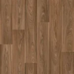 Rich walnut wood-effect vinyl flooring
